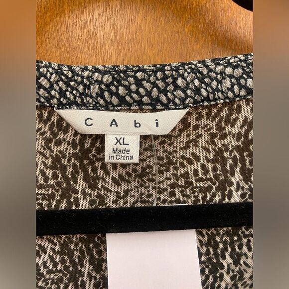 Cabi Ladies XL Black White Sheer Blouse Style # 241 - Picture 2 of 3